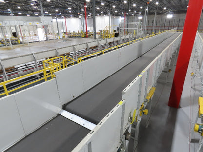 Hytrol Compcrs 43"x 63' Slider Bed Conveyor 41" Belt 7.5Hp 3PH Center Drive VFD