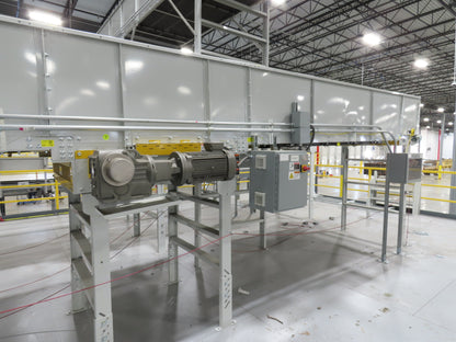 Hytrol HSS 43"x 61' Slider Bed Conveyor 41" Belt 7.5Hp 3PH Center Drive w/VFD