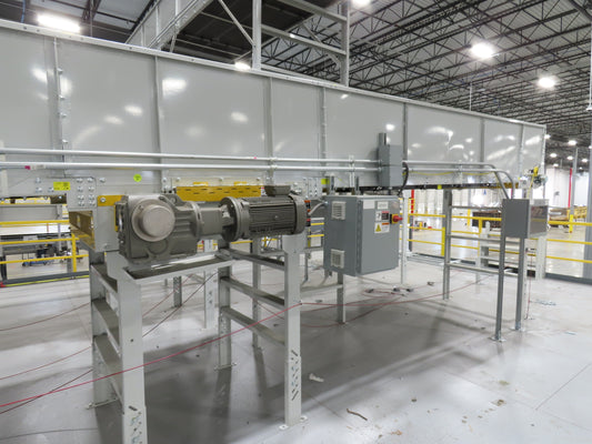 Hytrol HSS 43"x 61' Slider Bed Conveyor 41" Belt 7.5Hp 3PH Center Drive w/VFD