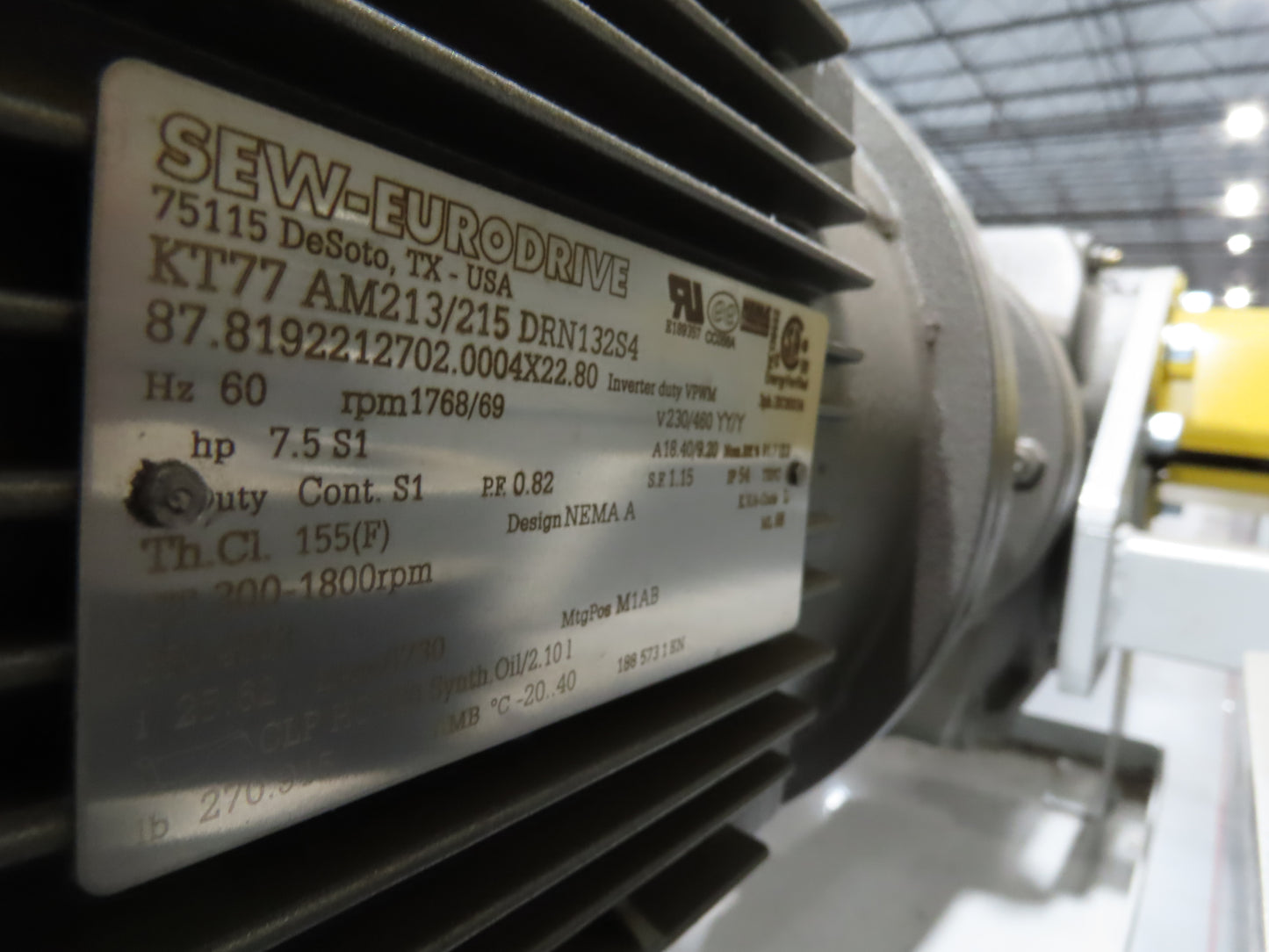 Hytrol HSS 43"x 61' Slider Bed Conveyor 41" Belt 7.5Hp 3PH Center Drive w/VFD