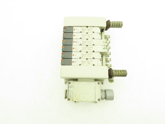 SMC VQ4101-5W/VQ4301-5W Pneumatic Solenoid Valve 6-Station Manifold 24VDC