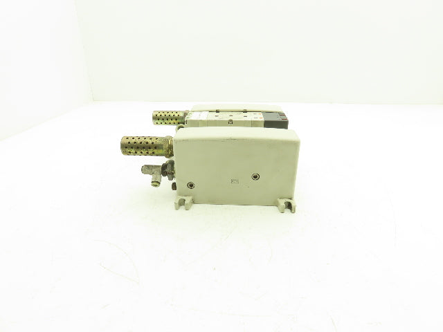 SMC VQ4301-5W Pneumatic Solenoid Valve 4-Station Manifold 24VDC w/2 Valves
