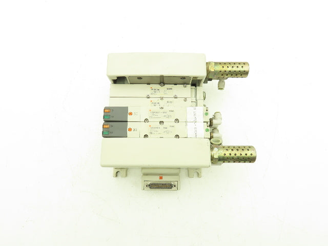 SMC VQ4301-5W Pneumatic Solenoid Valve 4-Station Manifold 24VDC w/2 Valves