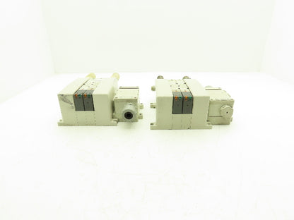 SMC VQ4301-5W Pneumatic Solenoid Valve 2-Station Manifold 24VDC  Lot of 2