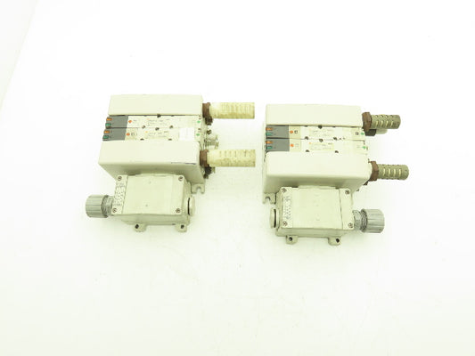 SMC VQ4301-5W Pneumatic Solenoid Valve 2-Station Manifold 24VDC  Lot of 2