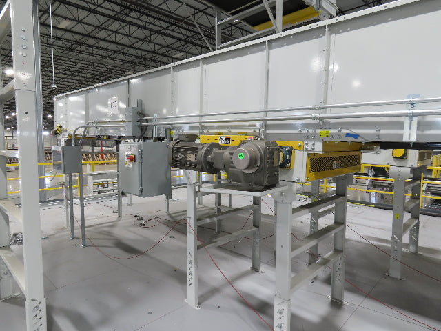 Hytrol HSS 43"x 62' Slider Bed Conveyor 41" Belt 7.5Hp 3PH Center Drive w/VFD