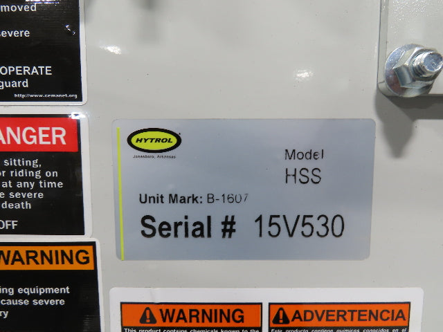 Hytrol HSS 43"x 62' Slider Bed Conveyor 41" Belt 7.5Hp 3PH Center Drive w/VFD