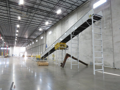 Hytrol BPC 43"x 55' Incline Belt Conveyor 7.5Hp 3PH Center Drive 70fpm 17'H