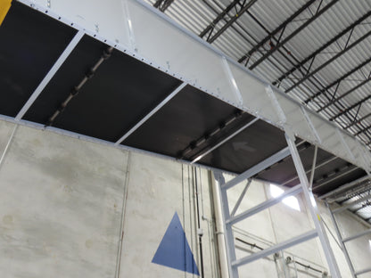 Hytrol BPC 43"x 55' Incline Belt Conveyor 7.5Hp 3PH Center Drive 70fpm 17'H