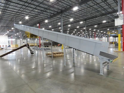 Hytrol BPC 43"x 55' Incline Belt Conveyor 7.5Hp 3PH Center Drive 70fpm 17'H