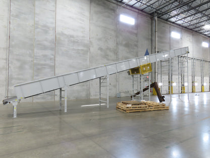 Hytrol BPC 43"x 55' Incline Belt Conveyor 7.5Hp 3PH Center Drive 70fpm 17'H