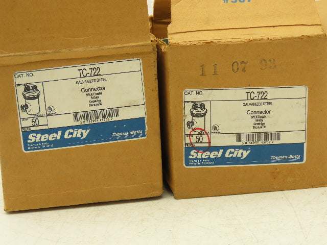 Thomas & Betts TC-722 Steel City Insulated Conduit Fitting 3/4" Lot of 100