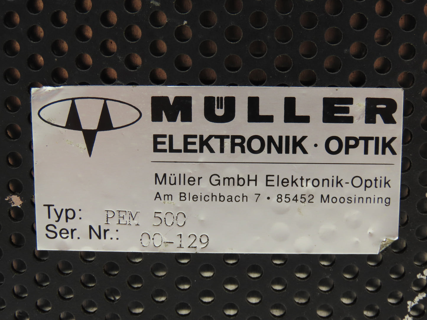 Muller Perkin Elmer PEM500 Multipower Supply Light Control Current Module