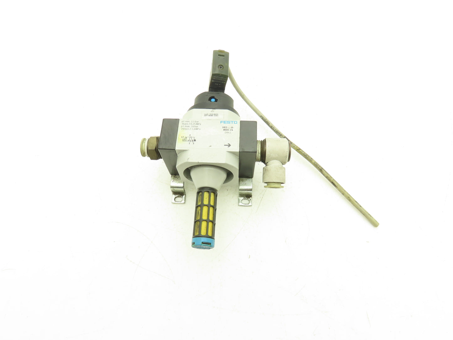 Festo HEE-D-MIDI-24 Pneumatic Air Shut Off Solenoid Valve 24V 1/2" NPT