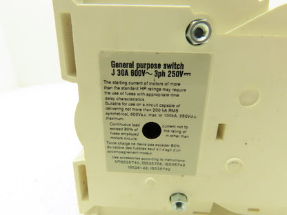 Socomec Fuserbloc J30A Through Door Fusible Disconnect Switch
