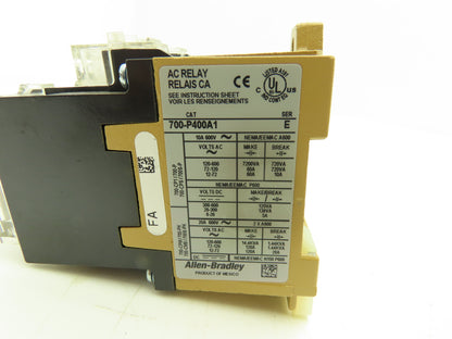 Allen Bradley 700-P400A1 AC Control Relay 120V Coil 10A 120VAC Series E Lot Of 5
