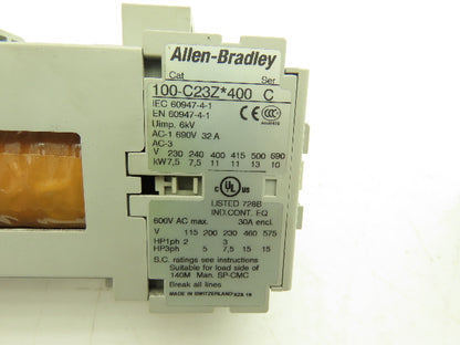 Allen Bradley 100-C23Z*400 Contactor Relay 24VDC Coil 30A 600V Lot of 4