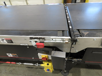 Mantissa 41"x 17' 4" Belt Conveyor 4-Zone High Speed Package Sorting 435fpm