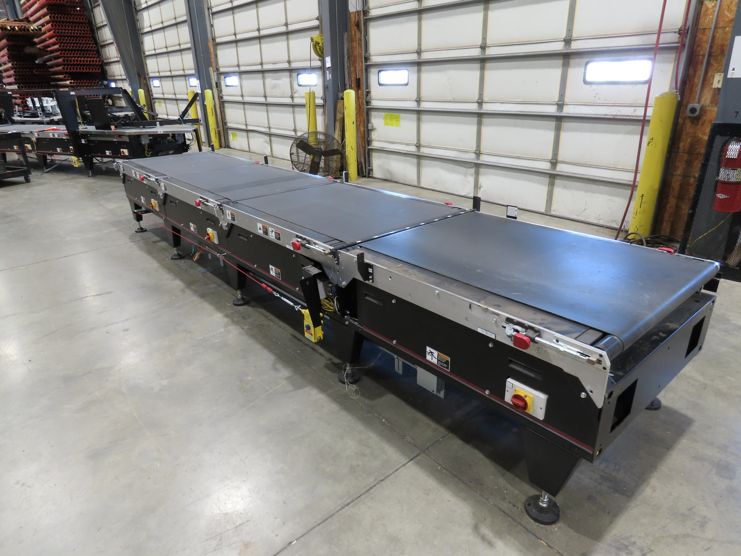 Mantissa 41"x 17' 4" Belt Conveyor 4-Zone High Speed Package Sorting 435fpm