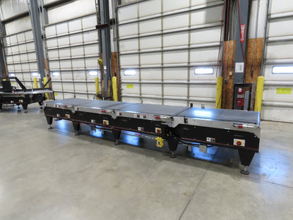 Mantissa 41"x 17' 4" Belt Conveyor 4-Zone High Speed Package Sorting 435fpm