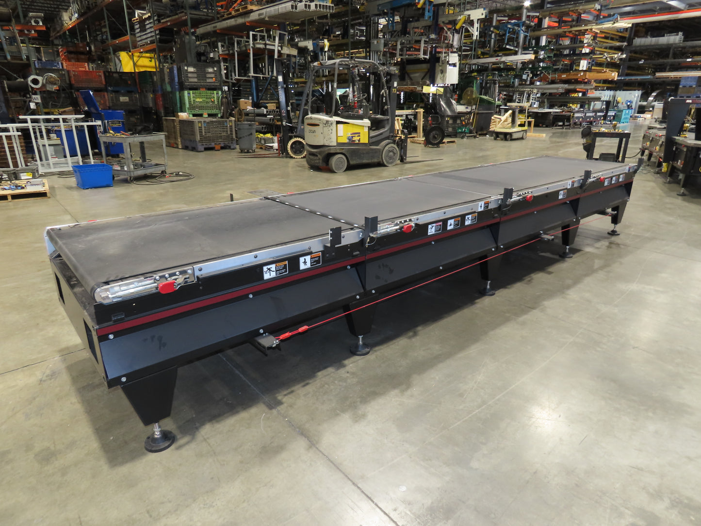 Mantissa 41"x 17' 4" Belt Conveyor 4-Zone High Speed Package Sorting 435fpm