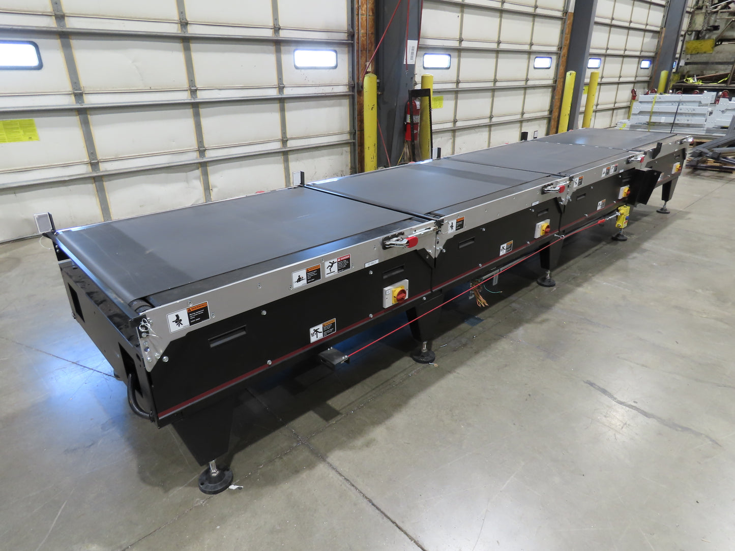 Mantissa 41"x 17' 4" Belt Conveyor 4-Zone High Speed Package Sorting 435fpm