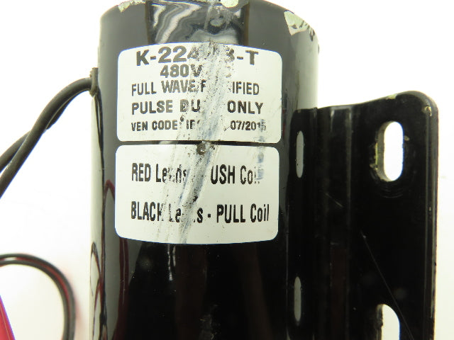 GE Zenith K-2248B-T Solenoid 480VAC Full Wave Rectified 1" Linear Stroke