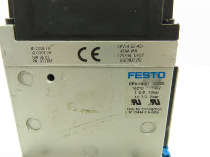 Festo CPV14-GE-ASI-4E4A M8  4-Station Solenoid Air Valve Manifold 24VDC 161360