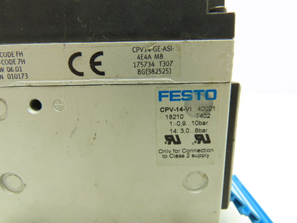 Festo CPV14-GE-ASI-4E4A M8 4-Station Solenoid Air Valve Manifold 24VDC 161360