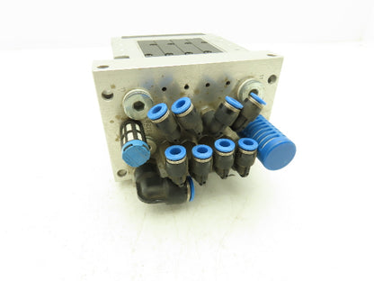Festo 10P-14-4C-AZ-N-Y-4M+PB 4-Station Solenoid Valve Manifold 24VDC 161360
