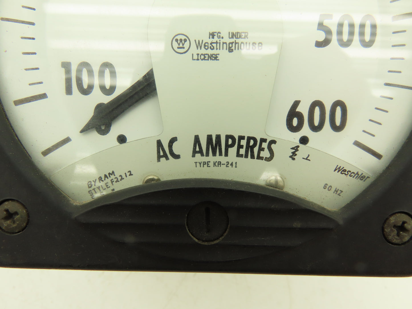Westinghouse KA-241 Ammeter 600A 5 Amp Type Panel Meter AC Amperes 4"