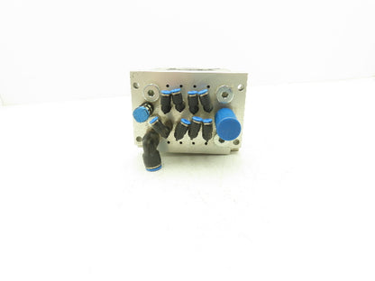 Festo 10P-14-4C-AZ-N-Y-4M+PB Pneumatic Air 4-Station Valve Manifold 24VDC