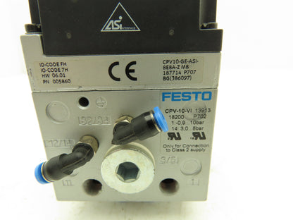 Festo CPV10-GE-ASI-8E8A-Z M8 8-Station Solenoid Valve Manifold 24VDC 185880 (x4)
