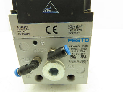 Festo CPV10-GE-ASI-8E8A-Z M8 8-Station Solenoid Valve Manifold 24VDC 185880 (x4)