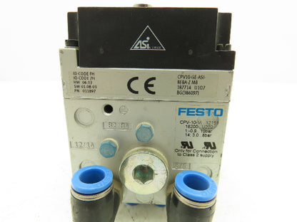 Festo CPV10-GE-ASI-8E8A M8  8-Station Pneumatic Solenoid Valve Manifold 24VDC