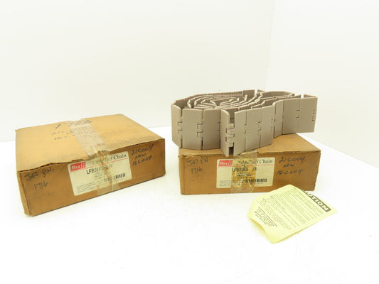 Rexnord LF831K3.25 Straight TableTop Conveyor Chain  3-1/4"x 10'  Lot of 2