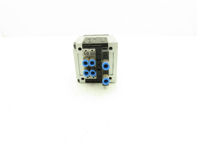 Festo 002948 Pneumatic 4-Station Solenoid 3 Valve Assembly Air Manifold