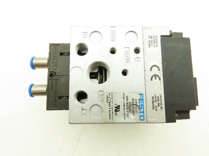 Festo 002948 Pneumatic 4-Station Solenoid 3 Valve Assembly Air Manifold