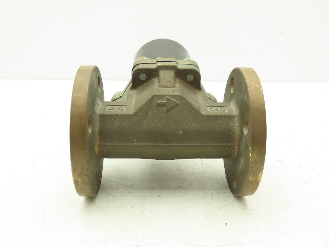 CKD ADK21-40F-03N Bronze Solenoid Valve 43mm Flanged 100V Pilot Kick Type