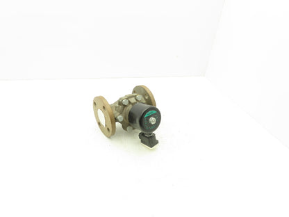 CKD ADK21-40F-03N Bronze Solenoid Valve 43mm Flanged 100V Pilot Kick Type