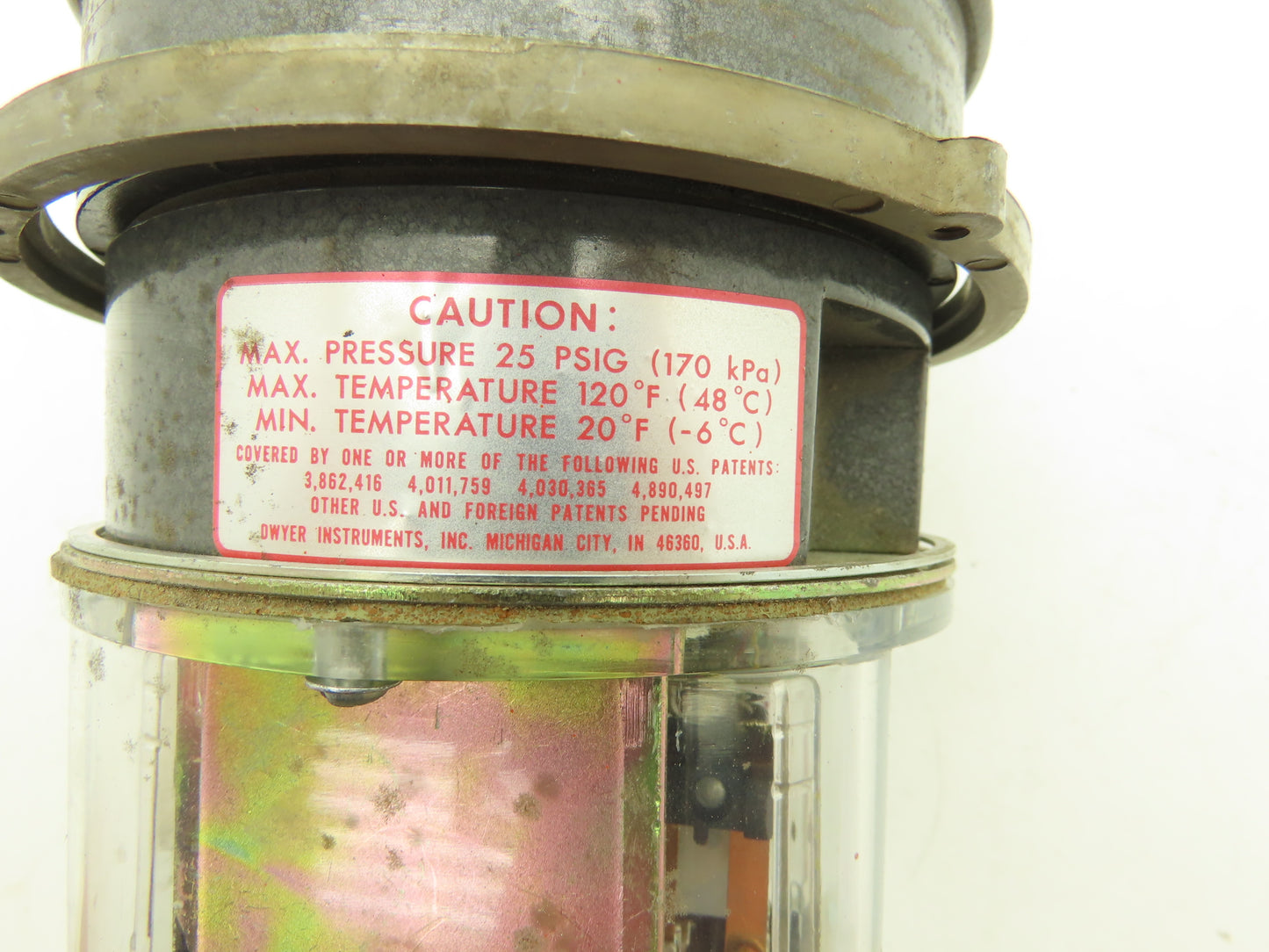 Dwyer 13-194147-01 Photohelic Pressure Switch/Gauge Range 40-90" w.c.