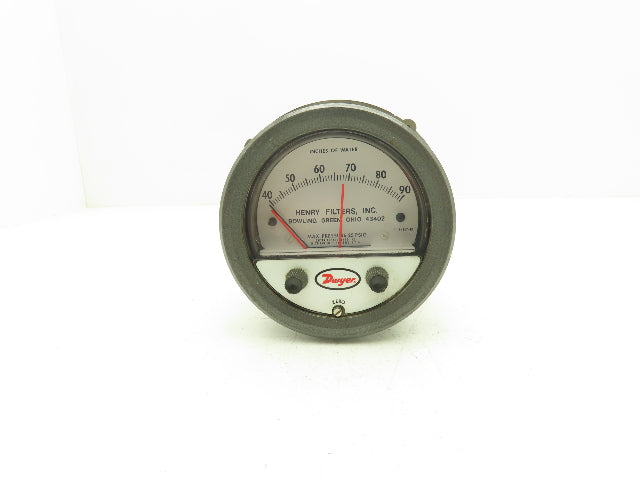 Dwyer 13-194147-01 Photohelic Pressure Switch/Gauge Range 40-90" w.c.
