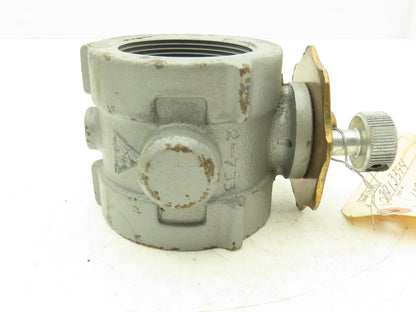 North American Mfg 1122-4 Manual Butterfly Valve Gas/Air 2"NPT Threaded