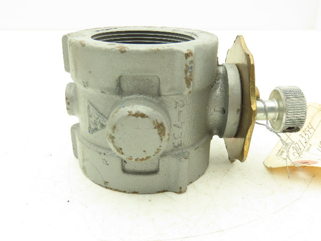 North American Mfg 1122-4 Manual Butterfly Valve Gas/Air 2"NPT Threaded