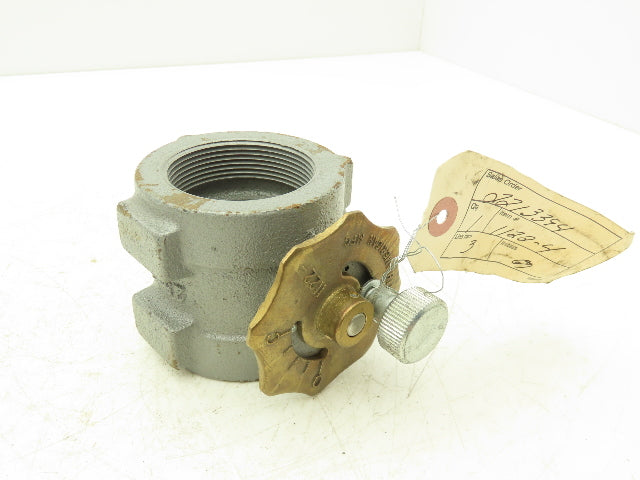 North American Mfg 1122-4 Manual Butterfly Valve Gas/Air 2"NPT Threaded