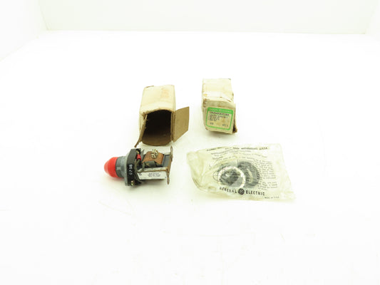 General Electric 468C452G4 Red Indicating Light 480V 30mm 7V Lamp VTG Lot of 2