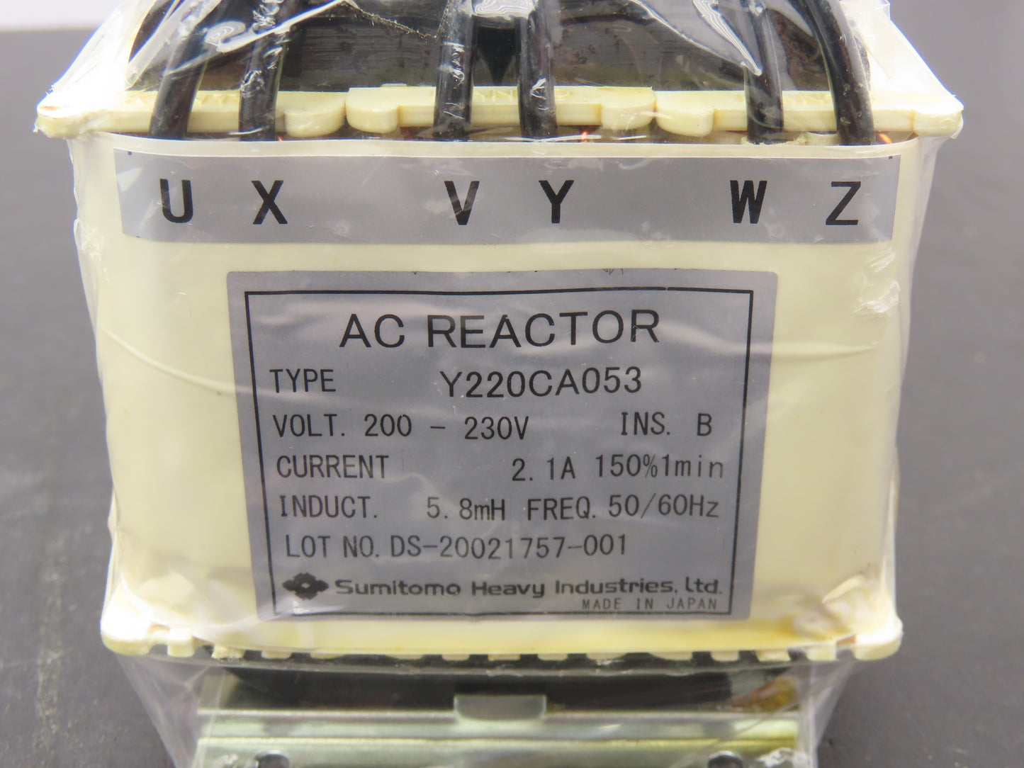Sumitomo Y220CA053  AC Line Reactor 5.8mH 200-230V