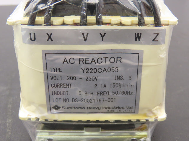 Sumitomo Y220CA053  AC Line Reactor 5.8mH 200-230V