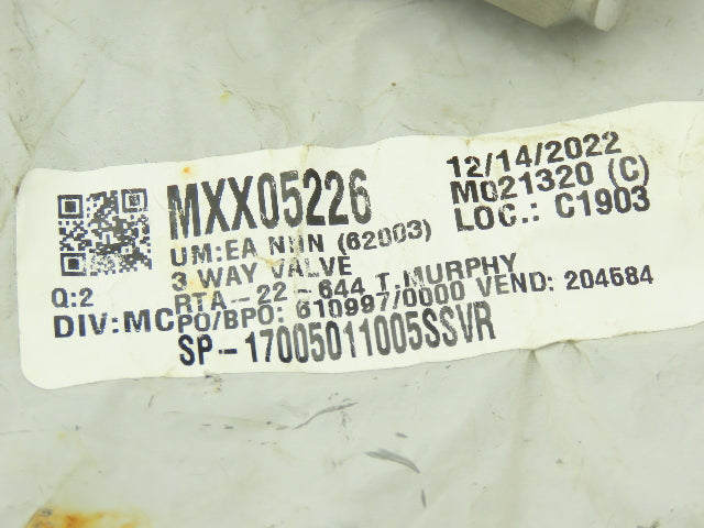 Flow Tek BSSP1015NFS-EP-ACT  3-Way Stainless Ball Valve 1/2"NPT 6000psi 316SS