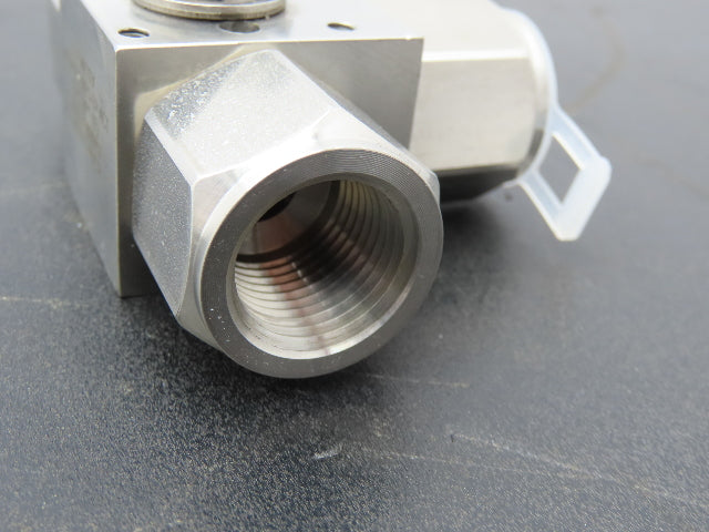 Flow Tek BSSP1015NFS-EP-ACT  3-Way Stainless Ball Valve 1/2"NPT 6000psi 316SS